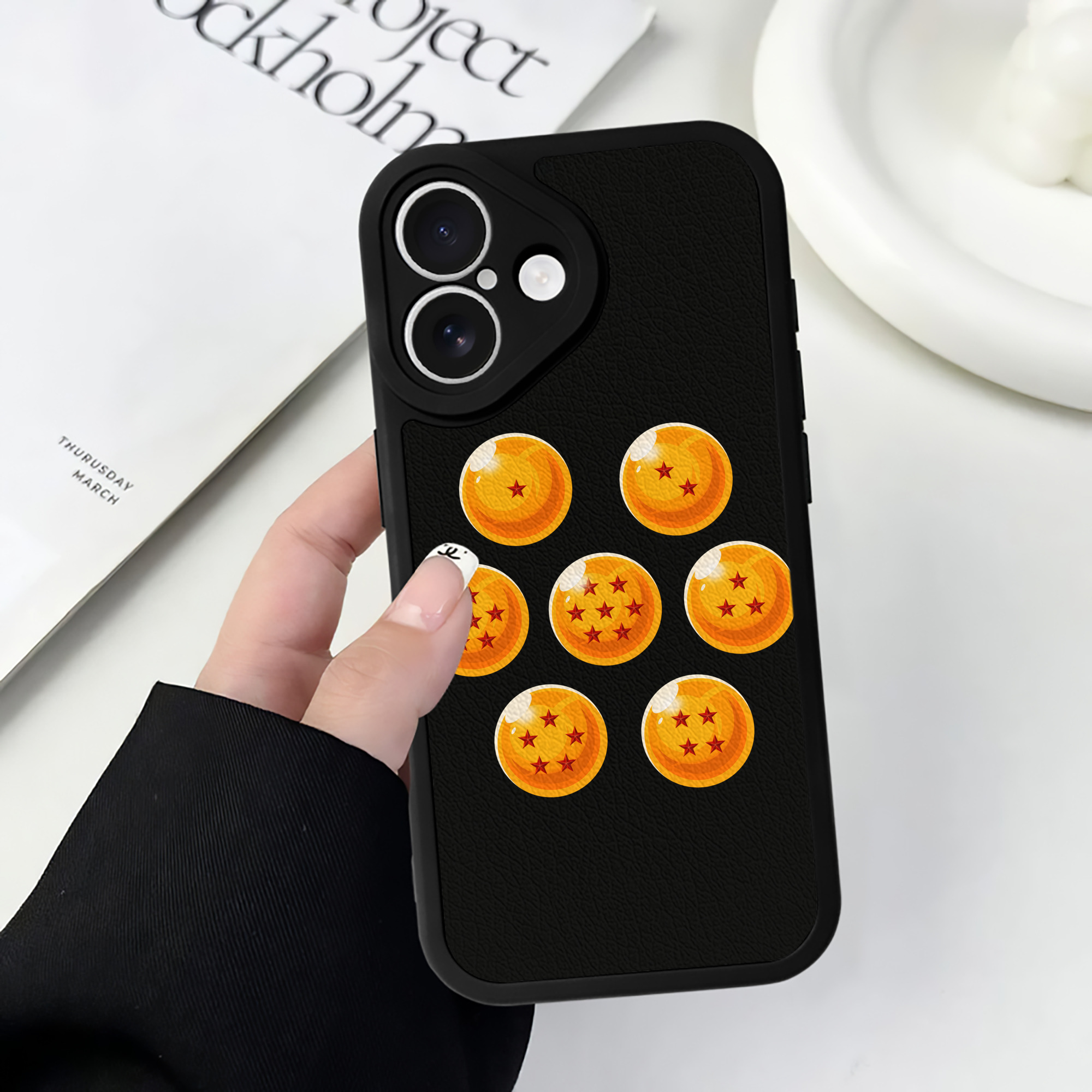 （画像用） ドラゴンボール DRAGON BALL 【iPhone 16シリーズ対応】シリコンスマホケース（レザー調） 材質：シリコン